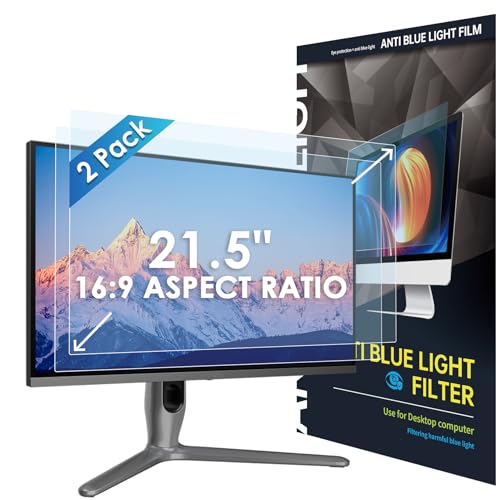 2 Pack 21.5 Inch Blue Light Blocking Screen Protector