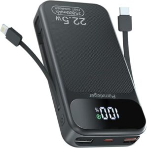 Power Bank 25800mAh Fast Charging Built-in 2 cables