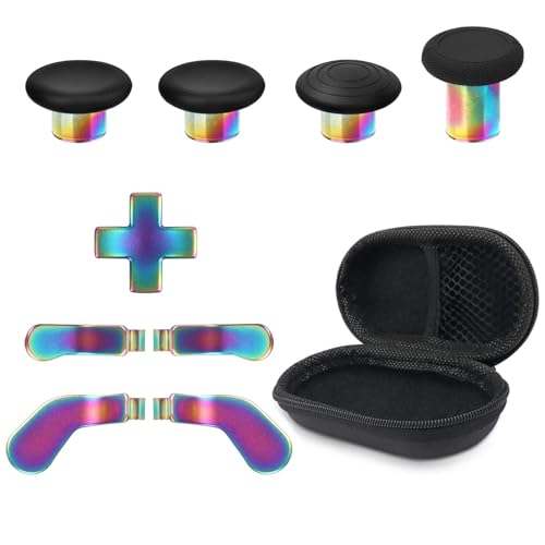 Metal Thumbsticks for Xbox Elite Controller Series 2 Replacement Magnetic Buttons Kit Includes 4 Swap Magnetic Joysticks