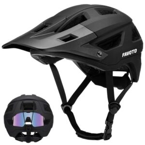 Favoto Mountain Bike Helmet Lightweight - MTB & Road Bicycle Helmet for Men Women - CE Certified Breathable Adjustable Cycling Helmet for Adults Youth