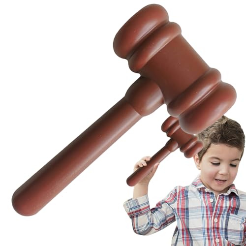 Gavel And Sound Block Set - Handcrafted Vintage Old View Finish Wood Gavel Toy | Judge Court Lawyer Wooden Judge Gavel With Versatile Functionality | Justice Costume Props For Cosplay Party