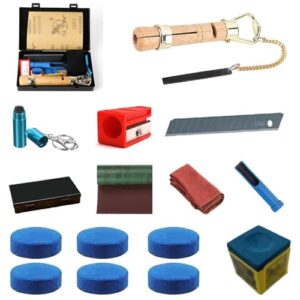 Snooker Cue Tip Clamp Repair Tool Kit for Billiard Cue Repair and Leather Replacement