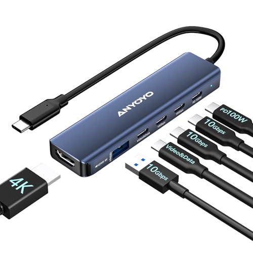 ANYOYO USB C Hub Dual Monitor 4K@60Hz