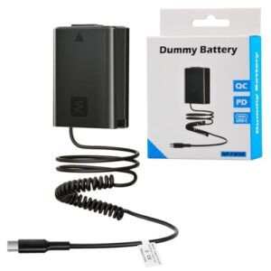 TAVT USB Type-C to PD NP-FW50 Dummy Battery for Sony A6500 A6400 A6300 A6100 A6000 A5100 A5000 A3000 NEX-5 NEX-3N