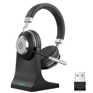 Wantek Wireless Headset with Mic- USB & Bluetooth Connectivity