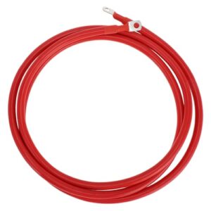 VekAuto 1 Pc Battery Inverter Cable 2 AWG Gauge 8FT 5/16" Lug Battery Cable Universal for Car Vehicle Boat RV Solar Tinned Copper Red