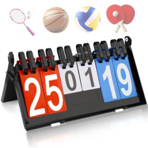 onisky 6 Digit Portable Flip Scoreboard