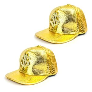 Lizzy Adult Gold Cap with Dollar Sign | Dollar Sign Hat