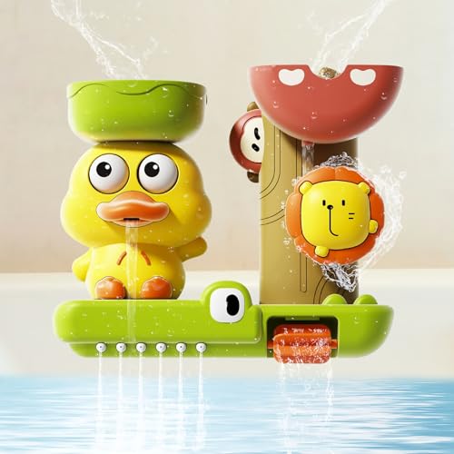 Bath Toys for 1 2 3 4 Year Old Water Toys for toddlers Girls Boys Gifts Baby Spinner Toy Duck Bath Toy for Babies kids Mould Free Bath Toys for 18+ Months and Olde