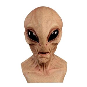 Latex Alien Head Mask Full Head Alien Headgear Horror-Inspired Style Scary Alien Masks Halloween Latex Head Cover Halloweens Scary Masque Cosplay Accessory Props For Halloween