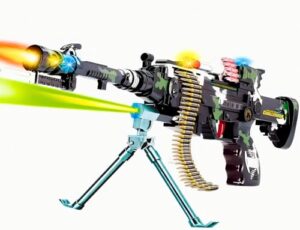 VastCart Musical Army Style Toy Gun for Kids – 62cm Large-Sized Toy Rifle with Lights