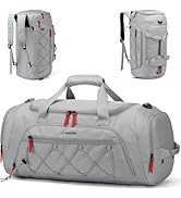 Lyweem Sports Gym Bag Men - 60L Large Travel Duffle Bag with Shoe Compartment, Weekend Holdall Ba...