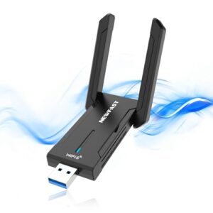 NEWFAST AXE5400Mbps WiFi Dongle USB 3.0 Wireless Adapter Tri-band 6GHZ/5GHz/2.4GHz USB Wifi Adapter for PC/Laptop
