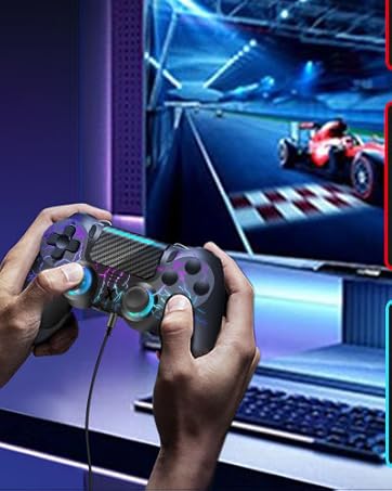 Wireless Controller for PS-4, Controller Wireless for PS-4/Pro/Slim/PC, Bluetooth Gamepad Joystic...