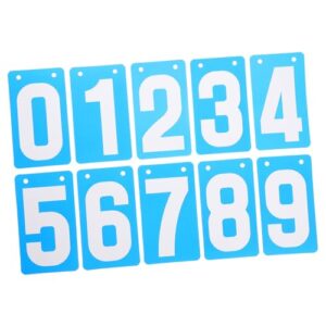 Sosoport Scoreboard Cards Number Flip Chart Score Board for Sports Sport Number Ring Score Boards Bulk Score Board Portable Score Keeper Score Keeper for Nets Scoring Board Blue Pvc