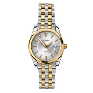 Sekonda Riley 30mm Women's Classic Quartz Watch Two Tone Silver and Gold Plated with Stainless Steel Strap 50m Water Resista