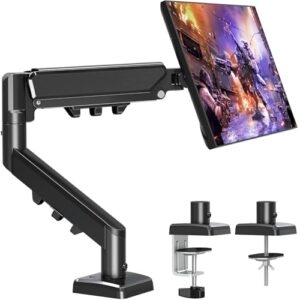ELIVED Single Monitor Arm - Adjustable Gas Spring Monitor Stand for 13-32 Inch Screens up to 9KG