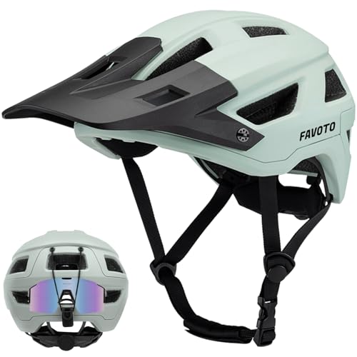 Favoto Mountain Bike Helmet Lightweight - MTB & Road Bicycle Helmet for Men Women - CE Certified Breathable Adjustable Cycling Helmet for Adults Youth