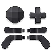 eXtremeRate 6 in 1 Metallic Scarlet Red Magnetic Stainless Steel D-pads Replacement Back Paddles ...