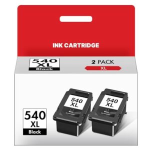 PG-540XL 540XL Ink Cartridges Black Replacement for Canon 540 Ink Cartridges XL PG540XL PG540 PG-540 for Canon Pixma TS5150 MG3600 MG3650S TS5151 MG3650 MG4250 MX475 TS5100 MG3250 MG4200(2-Black)