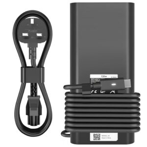 130W USB C Laptop Charger Compatible with Dell Precision 5570 5560 5550 5530 5760 5750 3560 Latitude 7410 7310 7210 9410 9510 5420 5520 5510 XPS 15 17 2in1 9575 9500 9700 Power Cord
