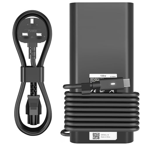130W USB C Laptop Charger Compatible with Dell Precision 5570 5560 5550 5530 5760 5750 3560 Latitude 7410 7310 7210 9410 9510 5420 5520 5510 XPS 15 17 2in1 9575 9500 9700 Power Cord