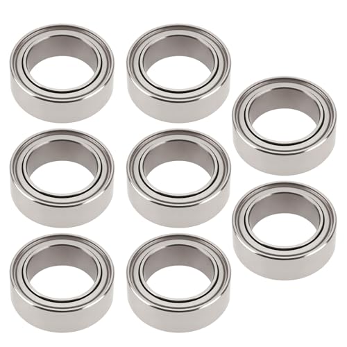 Briny River 8pcs R168Z RC Car Wheel Bearings 1/4 x 3/8 x 1/8" Compatible with MJX Hyper Go 1/16 H16BM 14301 14302 H14BM H16GT H16DR 16207 16208 16209