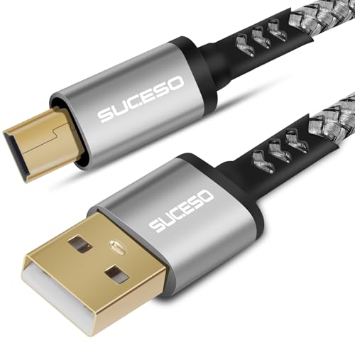 SUCESO Mini USB Cable USB 2.0 Type A to Mini B Data Syn & Charging Cable Compatible with Hero 3/4/HD