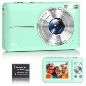 Digital Camera 1080P FHD Compact Digital Camera 44MP Portable Mini Small Photo Camera with 2.4" LCD Screen