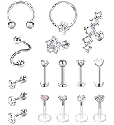 Rajnard Tongue Bar Tongue Piercing 14G 14mm 16mm Surgical Steel with Pearl Ball Glown in The Dark...