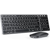seenda WGJP-031 Small Wireless Keyboard and Mouse, Ultra Compact Rechargeable USB Keyboard and Mo...