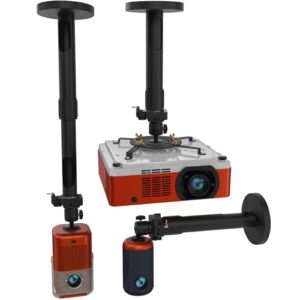 PropVue Universal Projector Mount - Adjustable Ceiling or Wall Mount for Office & Home Mini Projectors - Full Motion