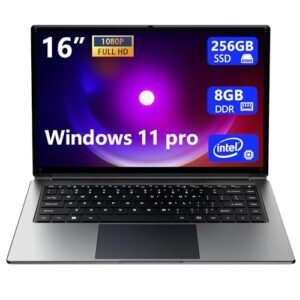 Laptop 16-inch 8GB DDR 256GB SSD Portable Laptop