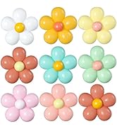 16 Set Daisy Flower Balloons DIY Kit,Multicolor Latex Balloon Flower Balloons Party Decorations f...