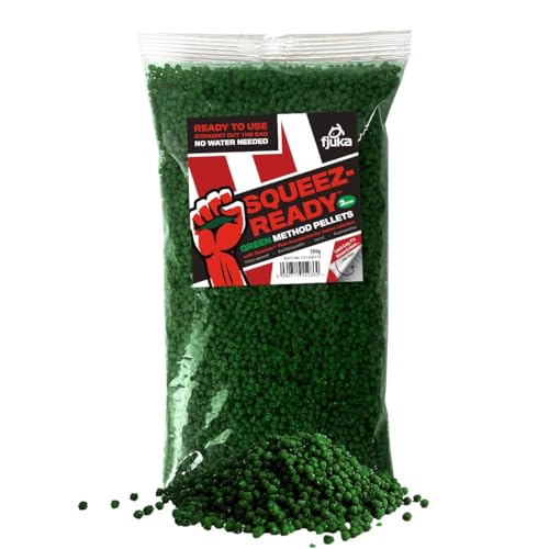 Fjuka Green Squeez-Ready Method Pellet 500g | Ready-prepped 2mms | Carp