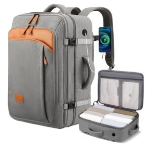 Luggex Expandable Travel Backpack - 40L Carry On Backpack for Men & Women - Large Capacity Flight-Approved Hand Luggage Cabin Bag