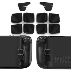 playvital Ergonomic Grip Kit for Steam Deck – Silicone Back Button Enhancement Kit & Anti-Slip Trigger Grips – Black (Compatible with LCD/OLED Models)