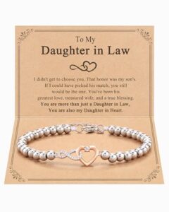 POWWA Infinity Heart Bracelet for Mum Daughter Sister Friend Girlfriend Wife Grandma Nana Granddaughter Mother-in-law Auntie...