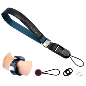 VKO Camera Wrist Strap Adjustable Quick Release Camera Wrist Lanyard Tether for Man Woman Photographers Wristband for SLR DSLR Digital Mirrorless Camera(Blue)