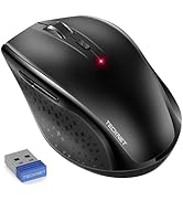 TECKNET Wireless Gaming Mouse 2.4G Optical USB Computer Mice, 8 Buttons, 4800DPI Nano Receiver fo...