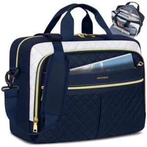 IGOLUMON 17 Inch Laptop Bag for Women Messenger Bag Work Bags for Women Computer Bag 17.3 Inch Laptop Briefcase for Business Office College Travel