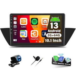 CAMECHO 2G+64G Android Car Stereo for BMW X1 E84 2010-2016 Wireless CarPlay Android Auto Radio with AHD Backup Camera