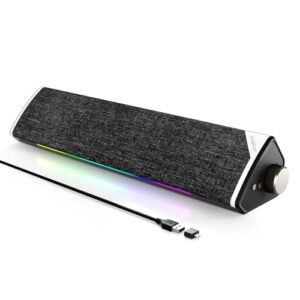 SOULION R60 PC Speakers Bluetooth 5.3 Soundbar for Desktop Computer