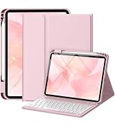 drivego Keyboard Case for iPad 10th Generation 2022 10.9 inch with Pencil Holder, Detachable Blue...