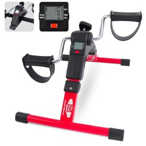 FK Sports Mini Exercise Bike – Portable Pedal Exerciser with LCD Screen & Adjustable Resistance for Arm & Leg Workou