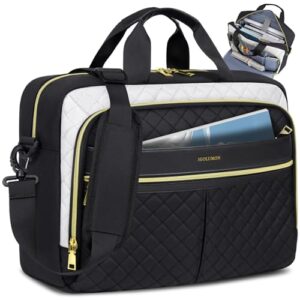 IGOLUMON 17 Inch Laptop Bag for Women Messenger Bag Work Bags for Women Computer Bag 17.3 Inch Laptop Briefcase for Business Office College Travel