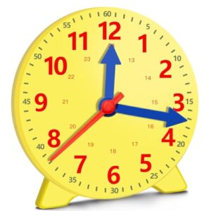 Children's Learning Clock - 24-Hour Time Teaching and Display Model - Colorful Educational Teaching Clock - 10 cm Diameter - Suitable for Children Aged 6 and Above - Ideal for Early Educatio