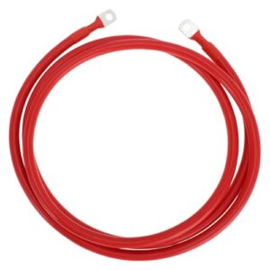 VekAuto 1 Pc Battery Inverter Cable 2 AWG Gauge 7FT 5/16" Lug Battery Cable Universal for Car Vehicle Boat RV Solar Tinned Copper Red