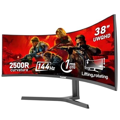 38 Inch Ultrawide Curved 144Hz Gaming Computer Monitors 2500R PC screen 21:9 UWQHD (3840x1600)