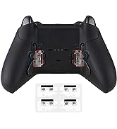 eXtremeRate 6 in 1 Metal Replacement Thumbsticks for Xbox Elite Series 2 Controller, Metallic Bla...